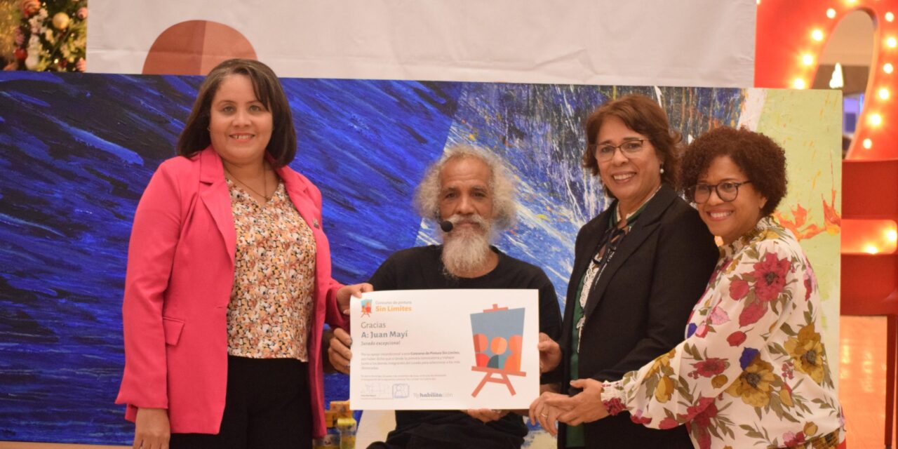 El pintor Juan Mayí pintó en directo en la exposición Pintura Sin Límites del alumnado de Educación Especial de Rehabilitación