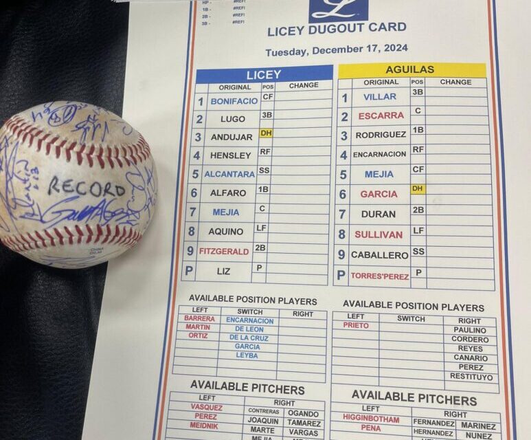Tigres del Licey establecen nuevo récord de 25 carreras en Lidom frente a las Águilas