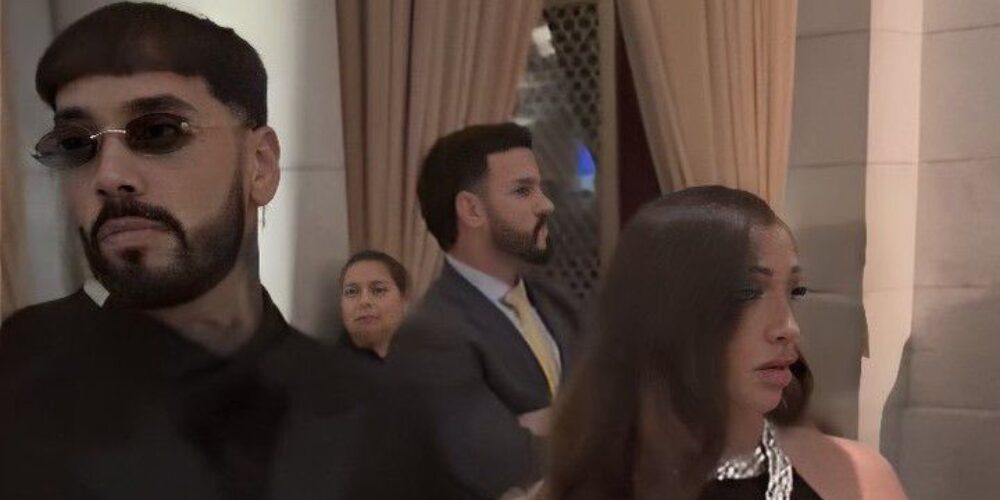 Anuel AA y su pareja asistieron a la elegancia inaugural de Donald Trump