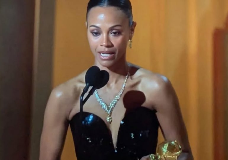 Zoé Saldaña hace historia como la primera dominicana ganadora del Globo de Oro