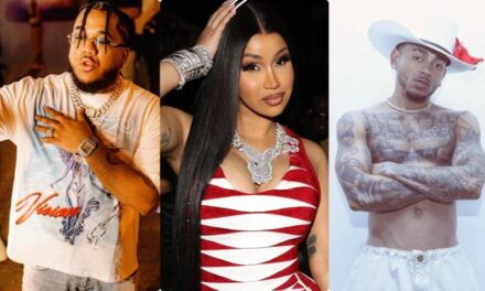 Cardi B comparte con Ozuna y Tivi Gunz en el estudio