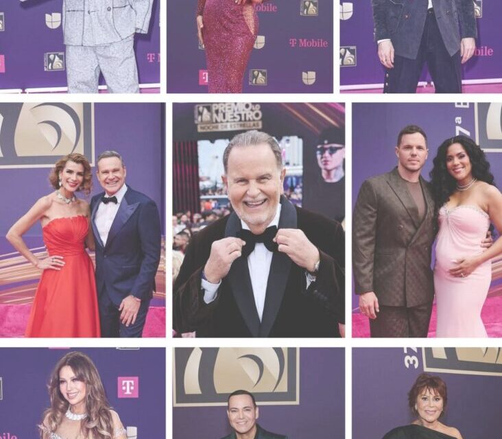 Figuras sobre la tapiz del premio Pink lo nuestro