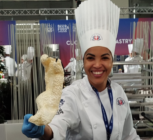 Dominicana Joayda Herrera deseo plata en el campeonato de cocina italiana