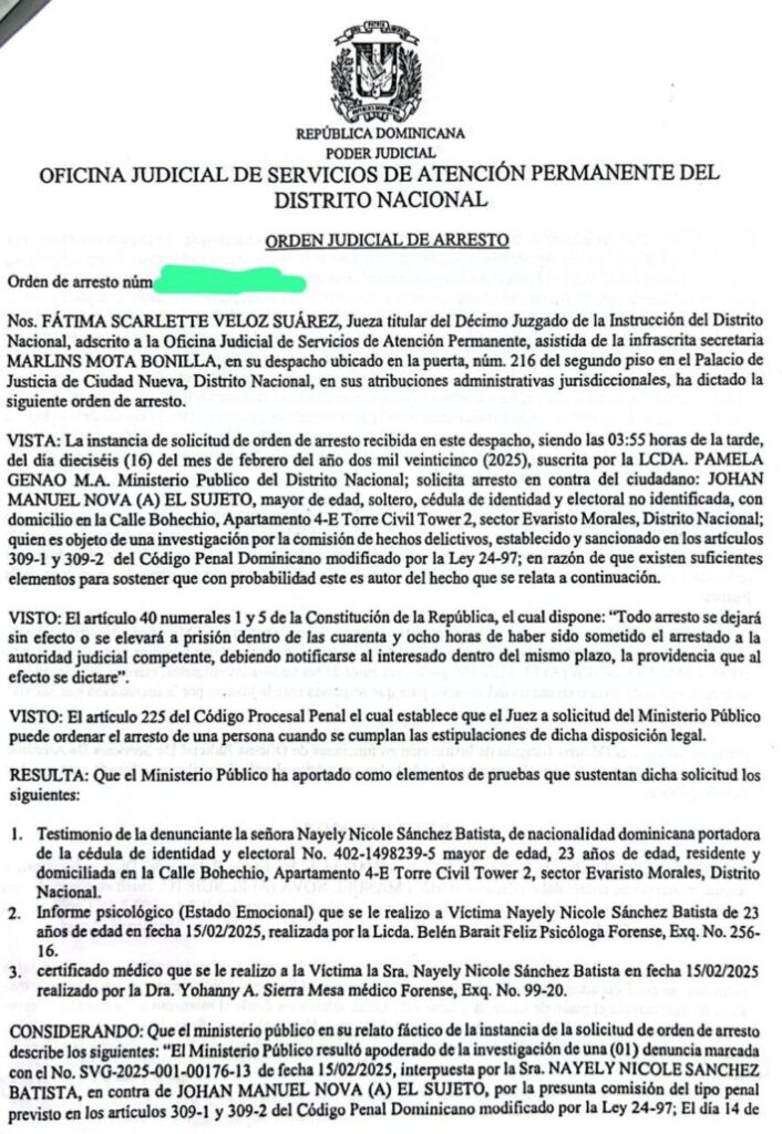Emiten una orden de arresto contra la violencia intrafamiliar | Último minuto