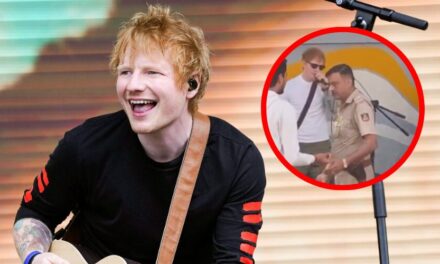 Policía de la India Ed Sheeran con concierto improvisado
