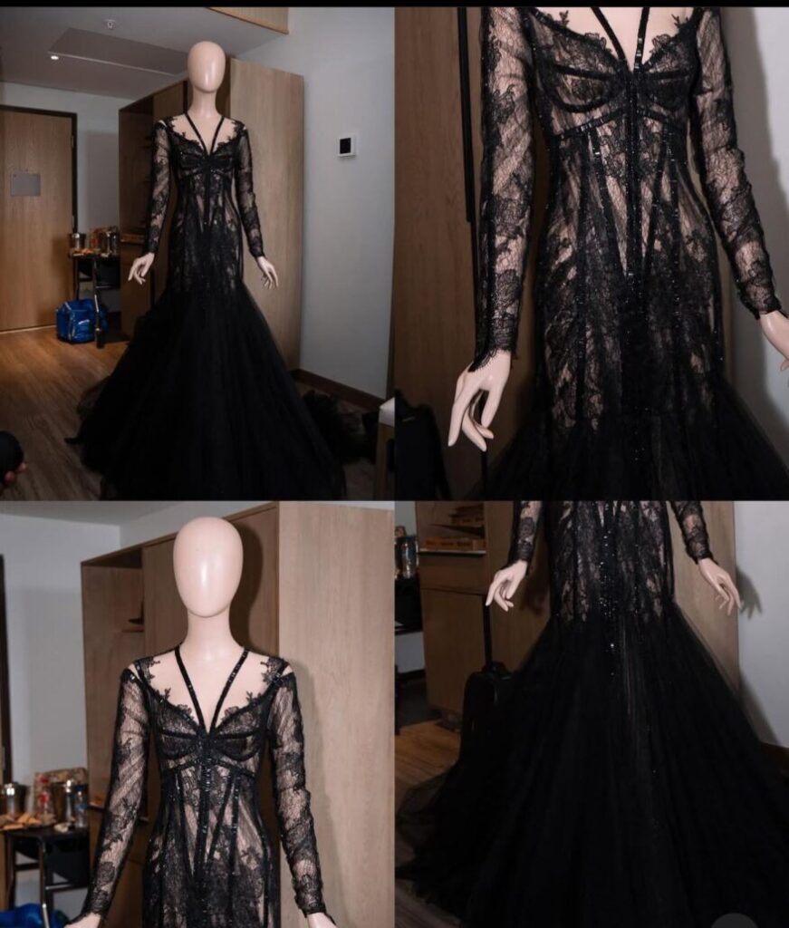 JOMARI GOYSO ON GABI DESANGLES Vestido con premios Sovereign: 