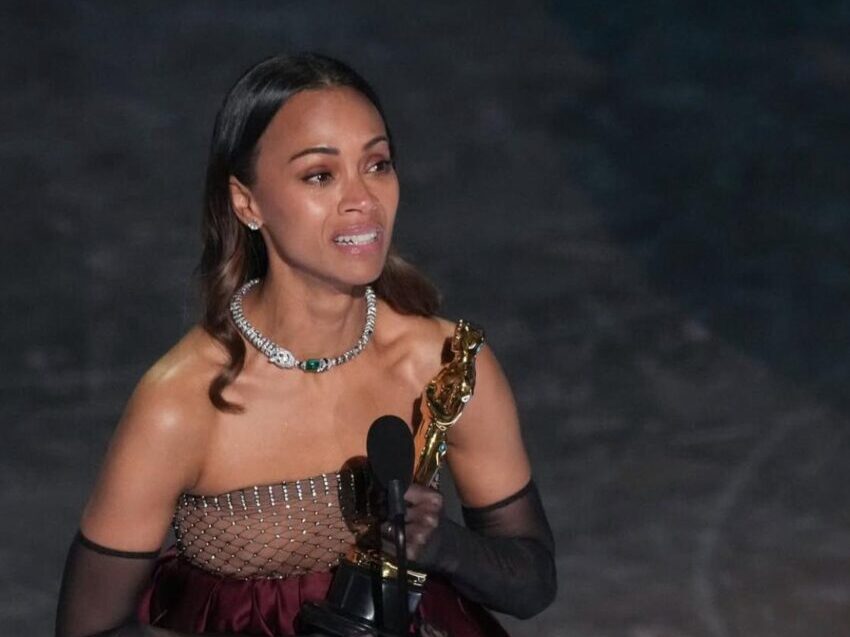 Zoe Saldaña y su impactante discurso luego de ingresar el Oscar