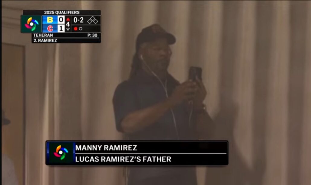 Manny Ramírez emocionado al ver a su hijo Lucas representar a Brasil en el Clásico Mundial de Béisbol