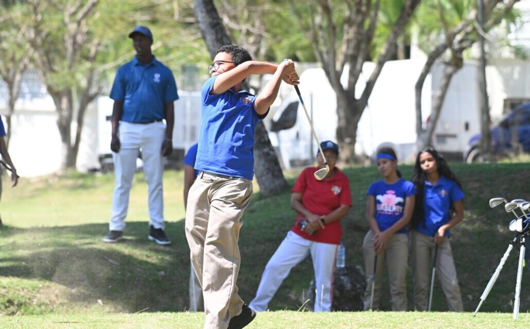 Estudiantes de escuela pública juegan golf por primera vez en un campo profesional