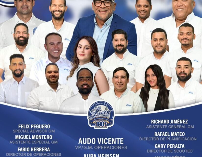 Los Tigres del Licey anuncian su staff operaciones de béisbol 2025-26