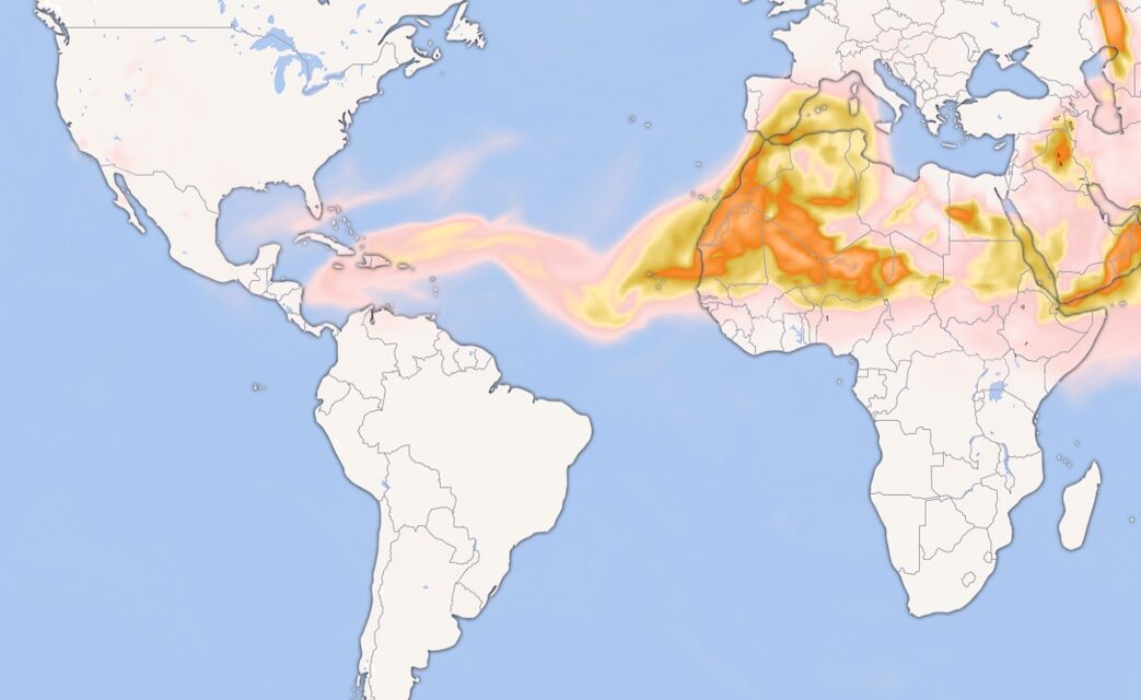 Saharan Dust Nube para lograr a la República Dominicana este viernes