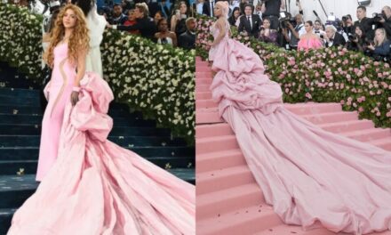 Acusan a Shakira de copiar el aspecto utilizado por Nicki Minaj en la Gala Met 2019