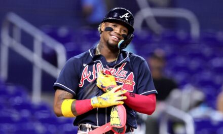 Ronald Acuña Jr. conecta jonrón de 467 pies en su primer turno tras un año fuera