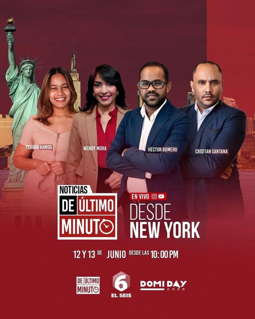 Las noticias de último minuto transmitirán en vivo desde Nueva York este jueves y viernes - Noticias hoy en la República Dominicana | Último minuto