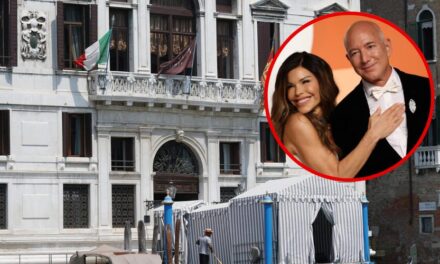Jeff Bezos y Lauren Sánchez llegan a Venecia para su boda