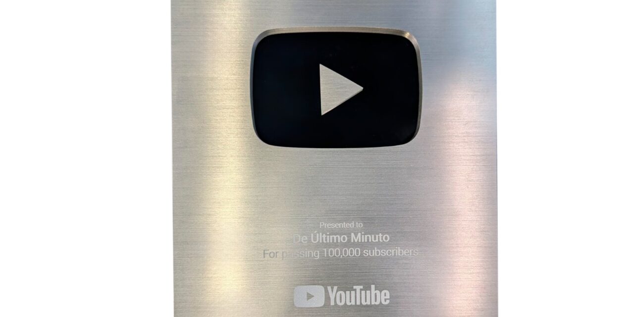 El postrero minuto recibe una placa de YouTube para arribar a 100,000