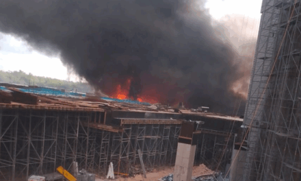 El fuego estalla en la construcción del resort de Moon Palace