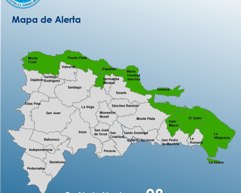 El COE coloca a ocho provincias en alerta verde e insta a la precaución adecuado al huracán Erin.