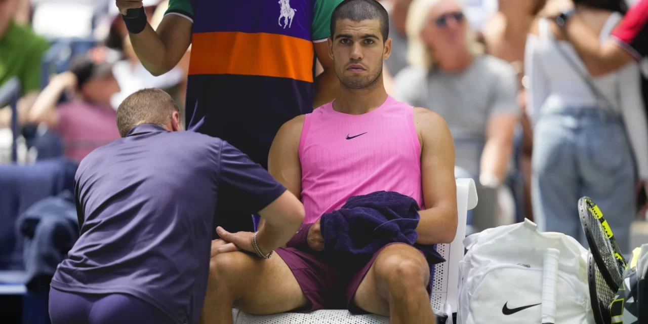 El breve problema de rodilla de Carlos Alcaraz en el US Open no le frena en la trofeo