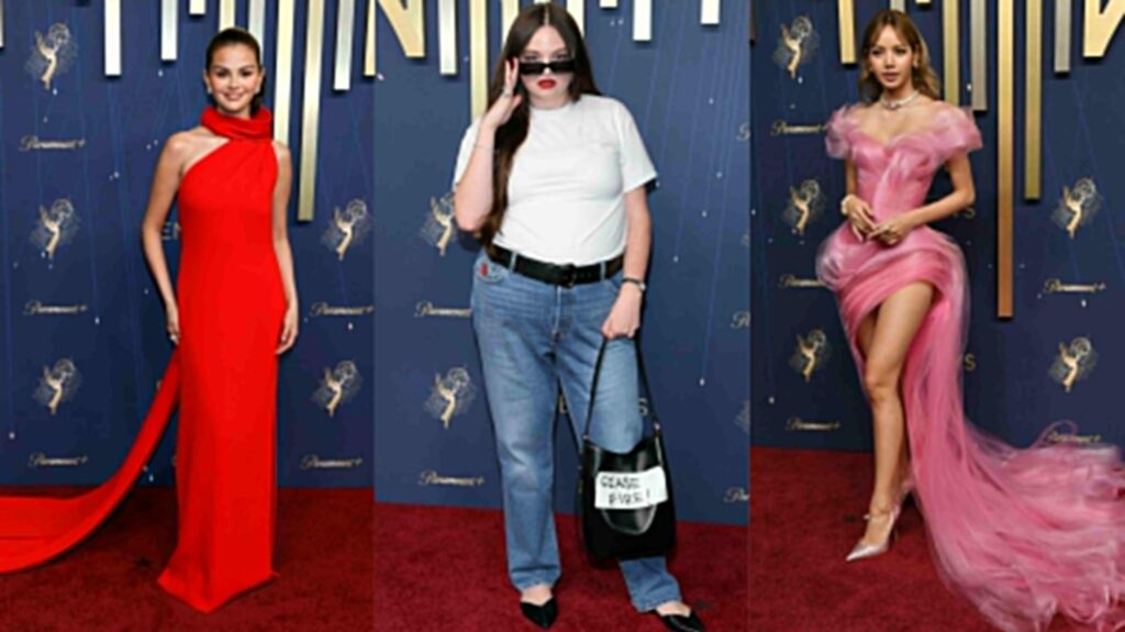 Desagüe de moda y elegancia en la tapiz roja de Emmy 2025