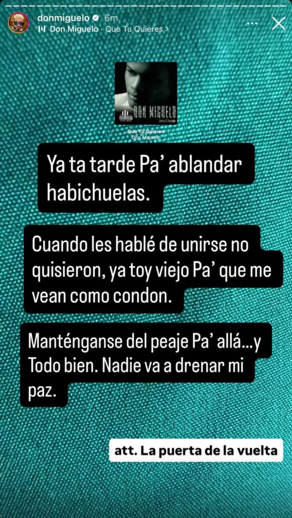 Don Miguelo se queda como una propuesta para unir el género urbano: Don Miguelo está separado como una propuesta para unir el género urbano: