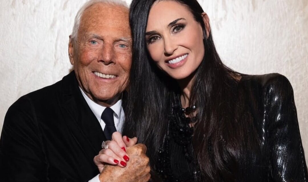 Demi Moore lamenta la partida de Giorgio Armani y expresa su obligación por el enviado del diseñador