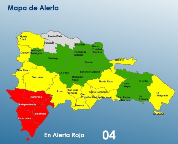 Sólo 4 provincias en alerta roja