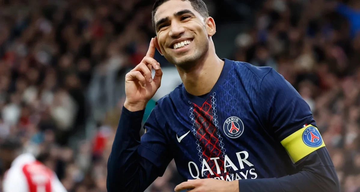 El doblete de Achraf Hakimi da al PSG una triunfo por 3-0 sobre el Brest y presiona al Marsella