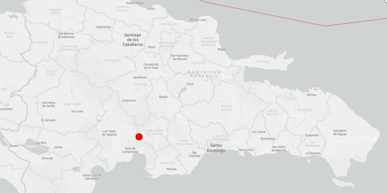¿Lo sentiste? Un temblor de magnitud 4,5 sacude San José de Ocoa