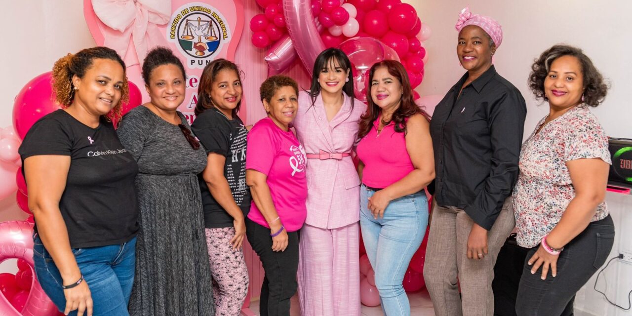 Presidenta del Partido Unidad Nacional, Melissa Gonell realiza caminata de prevención y apoyo a las mujeres contra el cáncer de mama