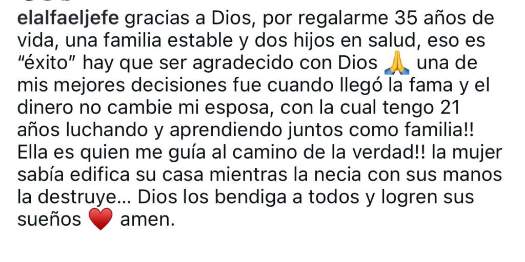 El Alfa celebra este jueves sus 35 años y agradece a su esposa por su apoyo incondicional - Noticias de hoy en República Dominicana | último minuto