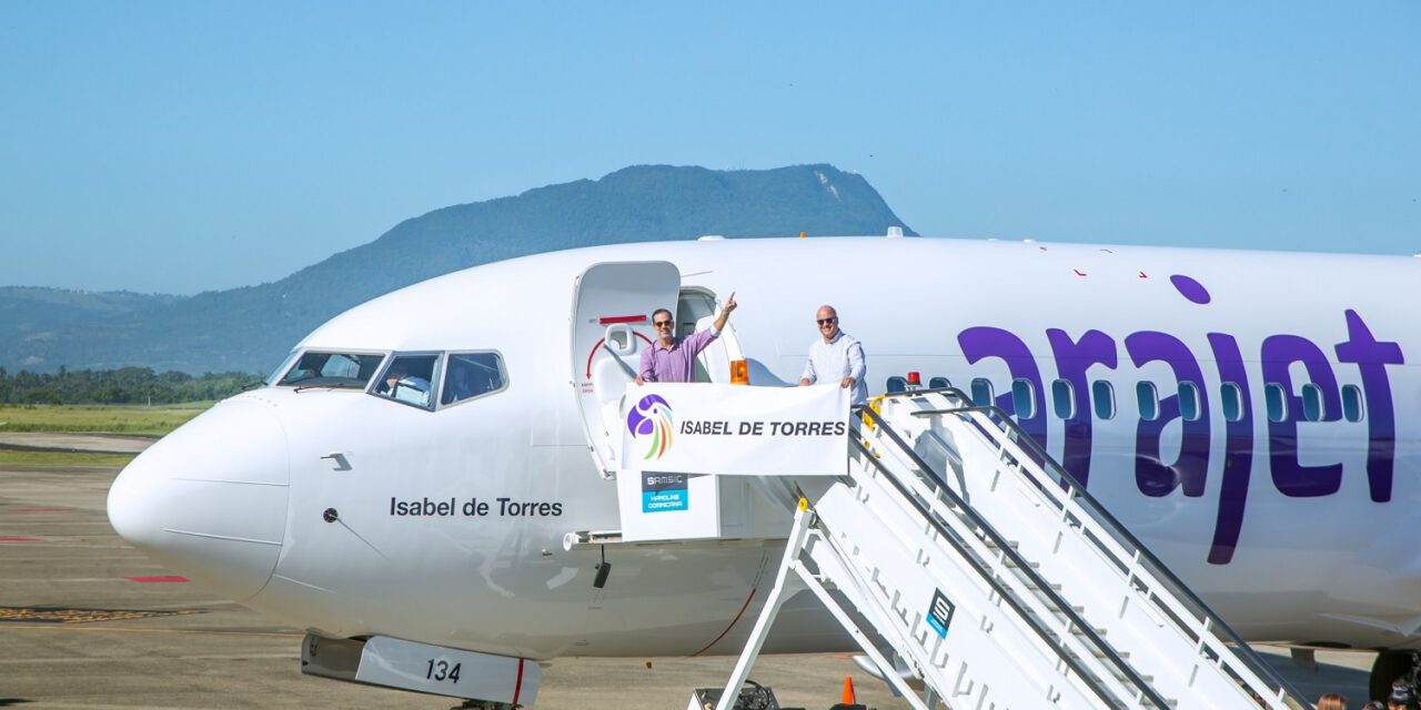 Arajet presenta su decimotercer avión, “Isabel de Torres”, que refuerza la conectividad de Puerto Plata