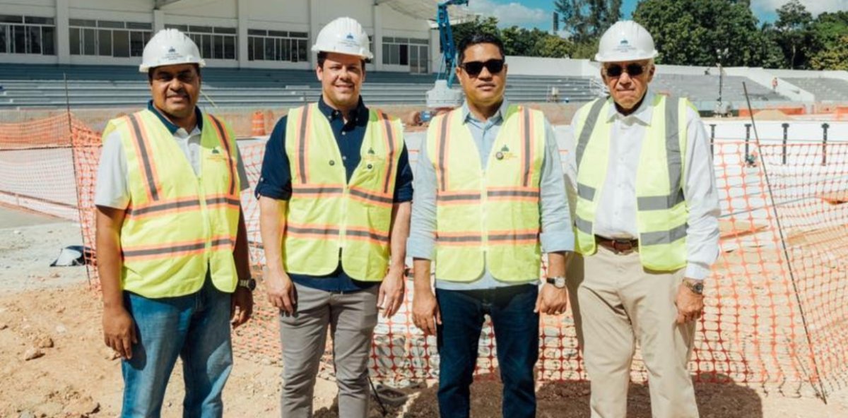 Mived y comité Juegos Centroamericano supervisan trabajos en el Centro Olímpico