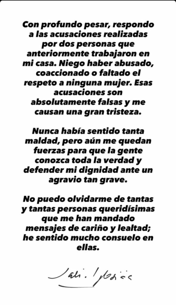 Julio Iglesias niega acusaciones en su contra y afirma "causar gran tristeza" - Noticias de hoy en República Dominicana | último minuto