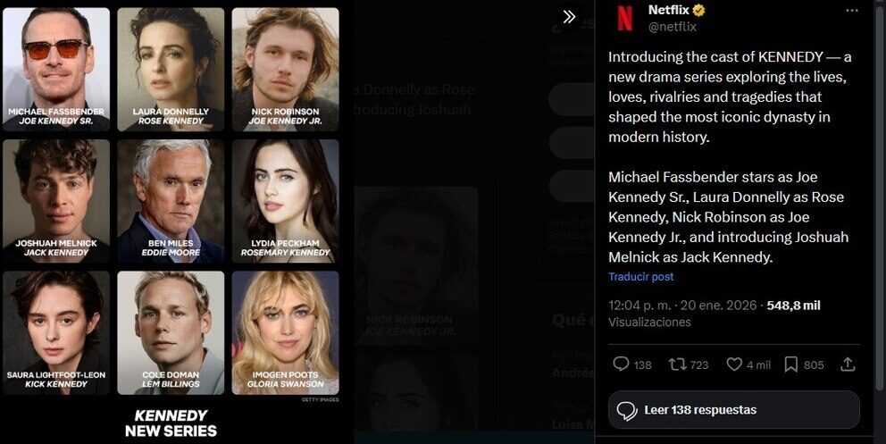 Netflix confirma a Laura Donnelly y Michael Fassbender como protagonistas de serie sobre la familia Kennedy – Noticias de hoy en República Dominicana | último minuto
