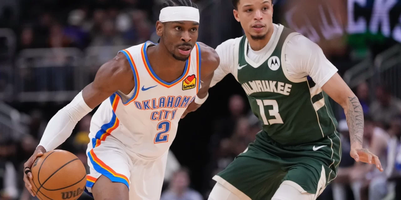 Gilgeous-Alexander anota 40 puntos y el Thunder supera a los Bucks