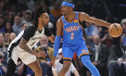 Shai Gilgeous-Alexander brilla con 34 puntos y lidera al Thunder en vencimiento sobre los Spurs