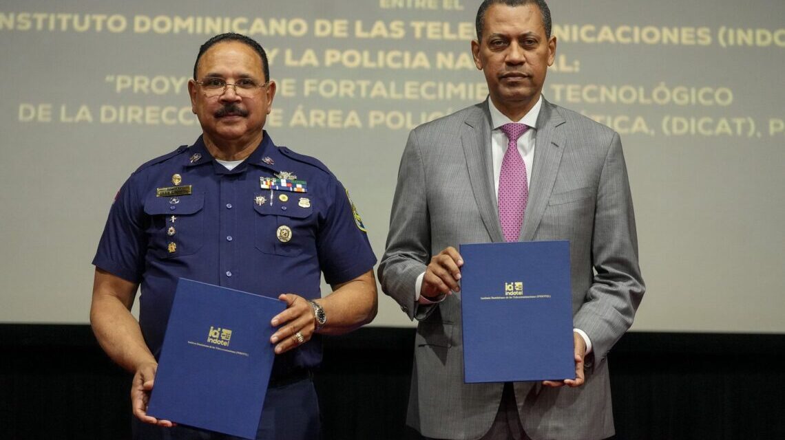 Indotel y Policía firman acuerdo para mejorar capacidades de ciberpolicía