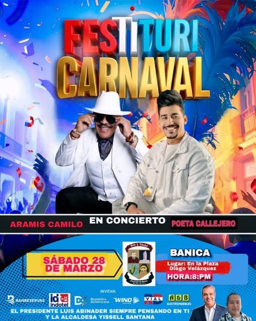 Festituricarnaval iluminará el fin de semana con tres grandes conciertos - Noticias de hoy en República Dominicana | último minuto
