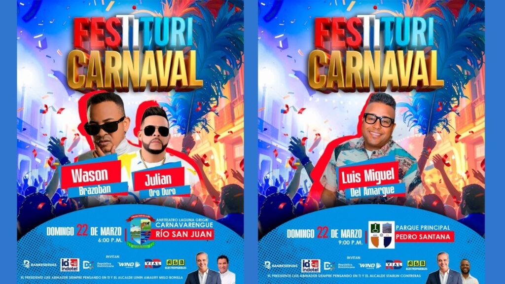 Continúan los conciertos de FESTITURICARNAVAL en todo el país - Noticias de hoy en República Dominicana | último minuto