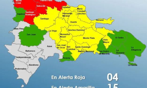El mal tiempo mantiene en alerta roja a cuatro provincias de República Dominicana