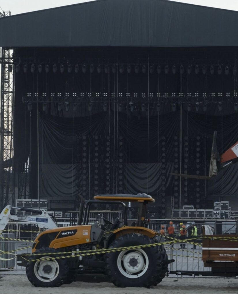 Trabajador muere en accidente durante montaje de escenario para concierto de Shakira en Brasil