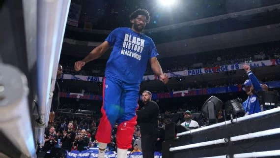 Embiid no jugará el segundo partido contra los Knicks correcto a lesiones en el tobillo y la cadera