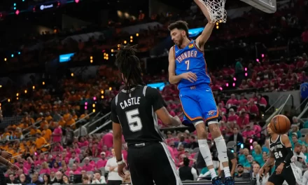 Thunder logra triunfo sobre los Spurs y colocan serie 2-1
