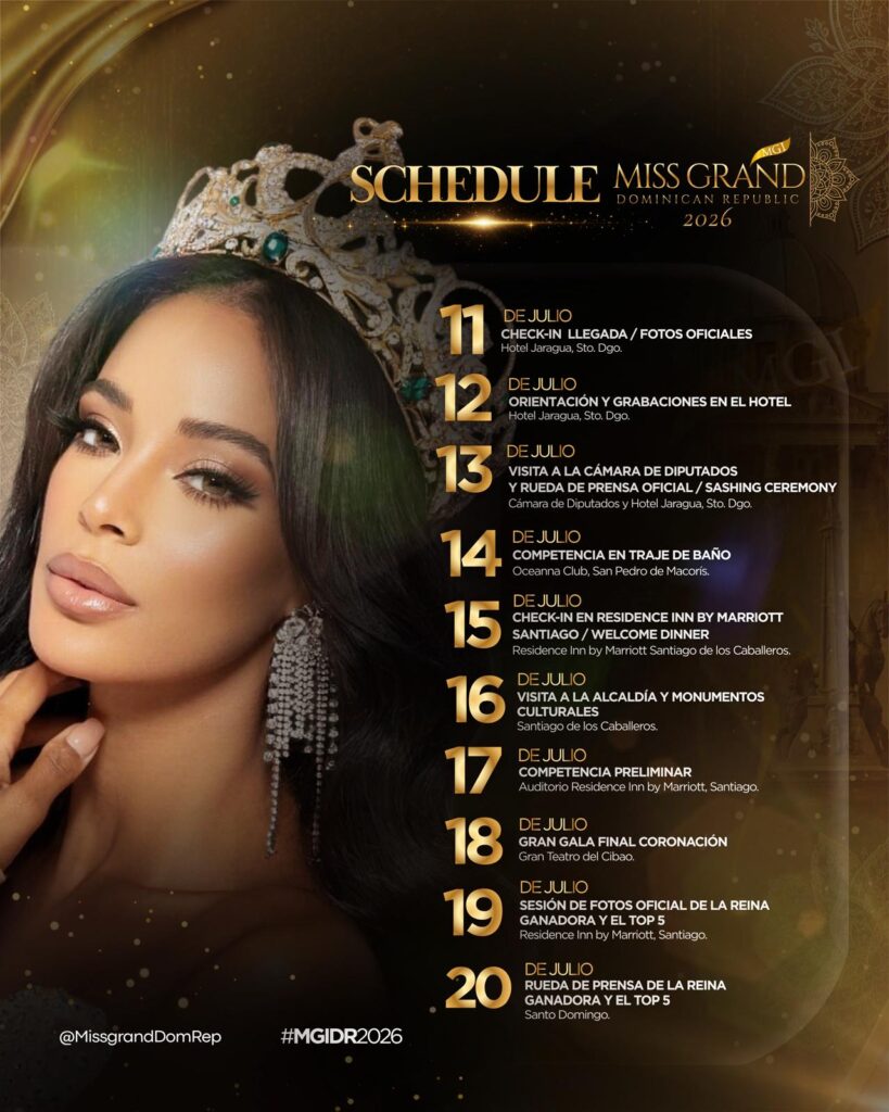Santiago y Santo Domingo serán los escenarios del Miss Grand RD 2026 – Noticias de hoy en República Dominicana | último minuto