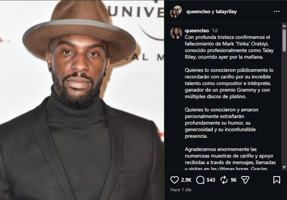 Talay Riley, compositor que trabajó con Britney Spears y Dua Lipa, fue asesinado a puñaladas - Noticias de hoy en República Dominicana | último minuto