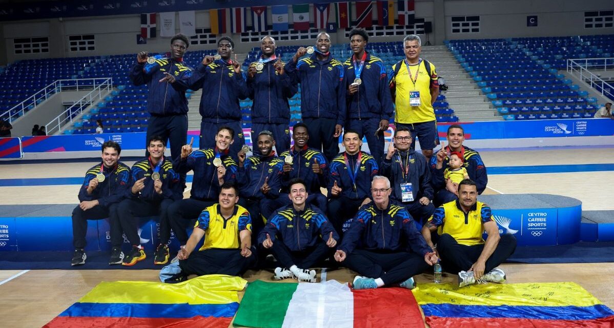 Colombia completa sorpresa con oro en balonvolea