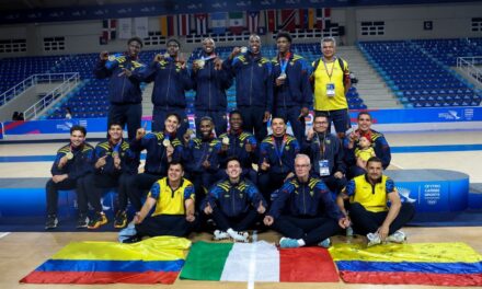 Colombia completa sorpresa con oro en balonvolea