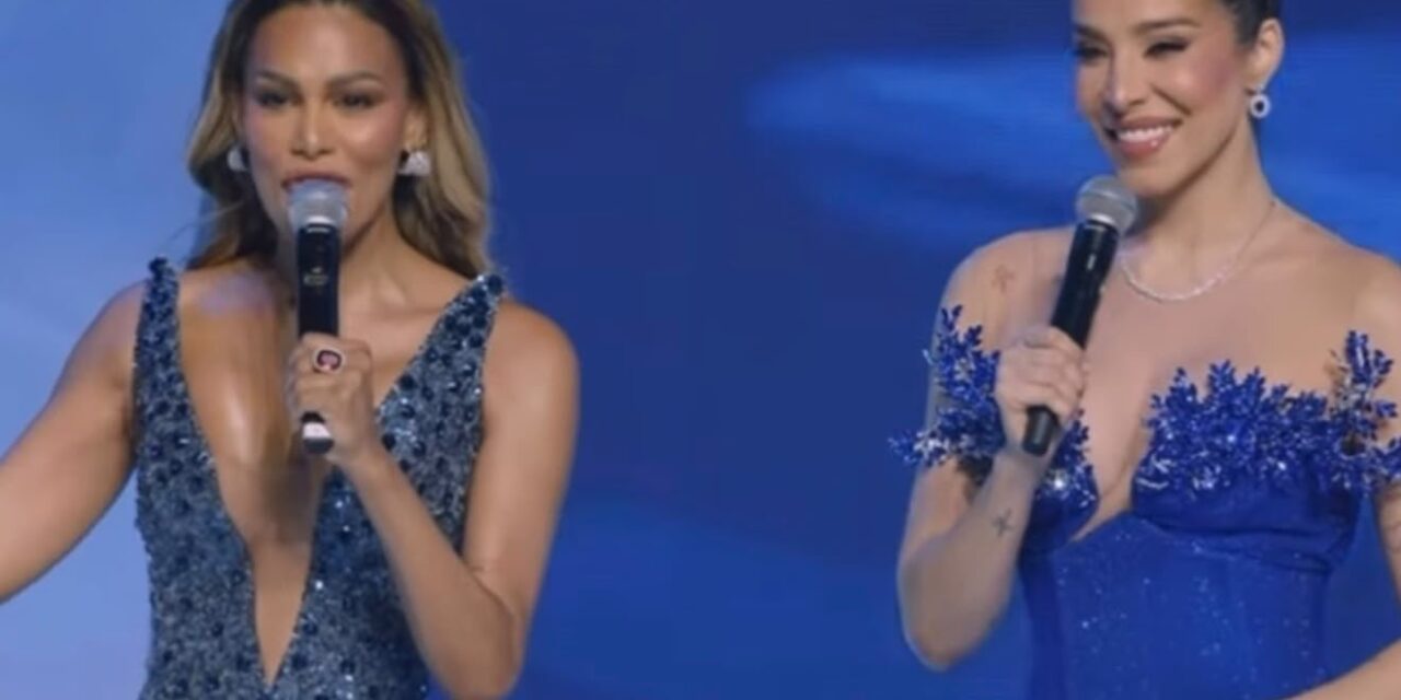 Caroline Aquino y Jessica Pereira se visten de garzo en Miss República Dominicana para concienciar sobre el autismo | De Final Minuto