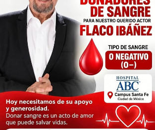 Solicitan donantes de crimen para el actor Flaco Ibáñez 2026